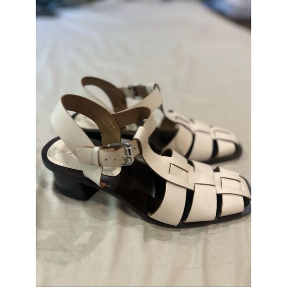 Zara Leather Cage Sandals - Picture 3 of 8